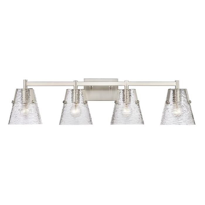 Analia 4-Light Bathroom Vanity Light in Brushed Nickel Analia 4-Light Bathroom Vanity Light in Brushed Nickel
