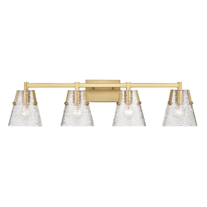 Analia 4-Light Bathroom Vanity Light in Modern Gold Analia 4-Light Bathroom Vanity Light in Modern Gold