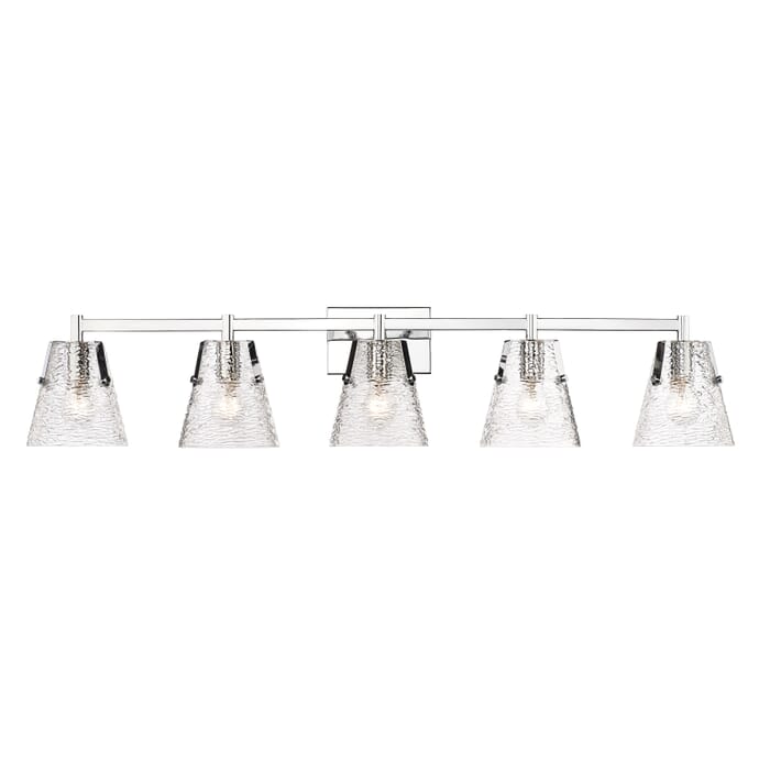 Analia 5-Light Bathroom Vanity Light in Chrome Analia 5-Light Bathroom Vanity Light in Chrome