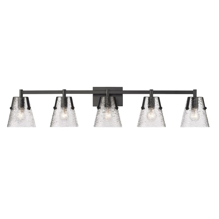 Analia 5-Light Bathroom Vanity Light in Matte Black Analia 5-Light Bathroom Vanity Light in Matte Black