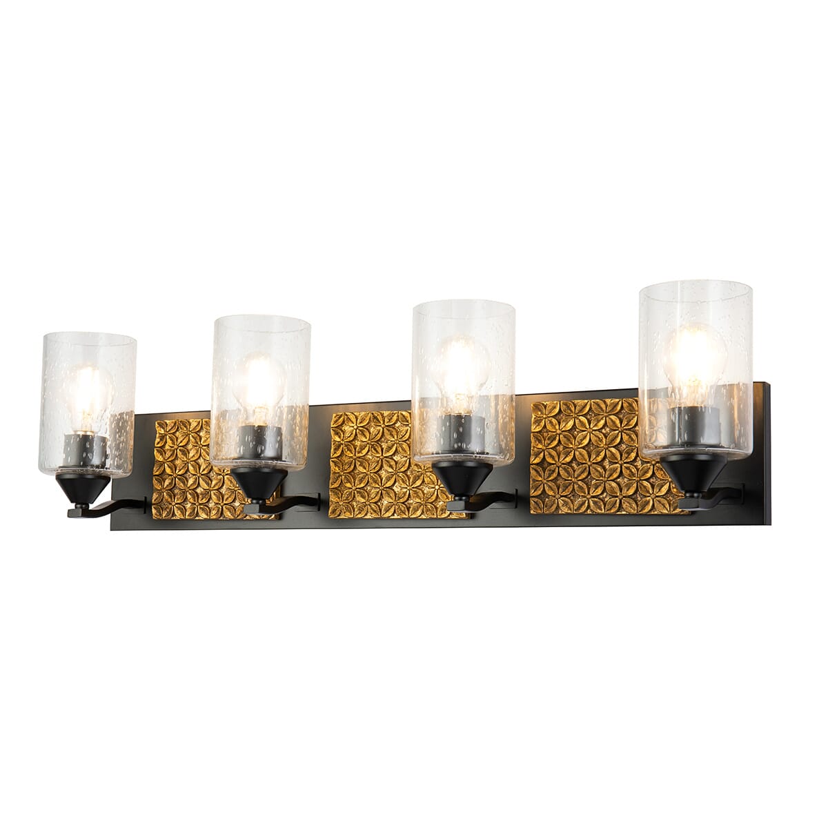 Arcadia 4-Light Bathroom Vanity Light in Matte Black