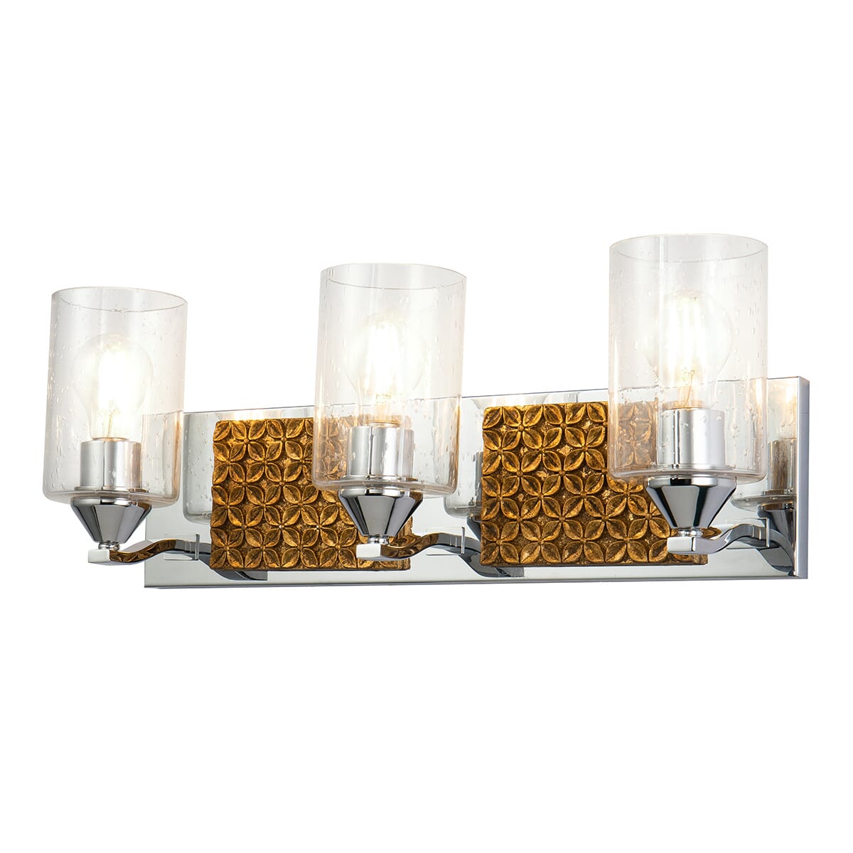 Arcadia 3-Light Bathroom Vanity Light in Polished Chrome