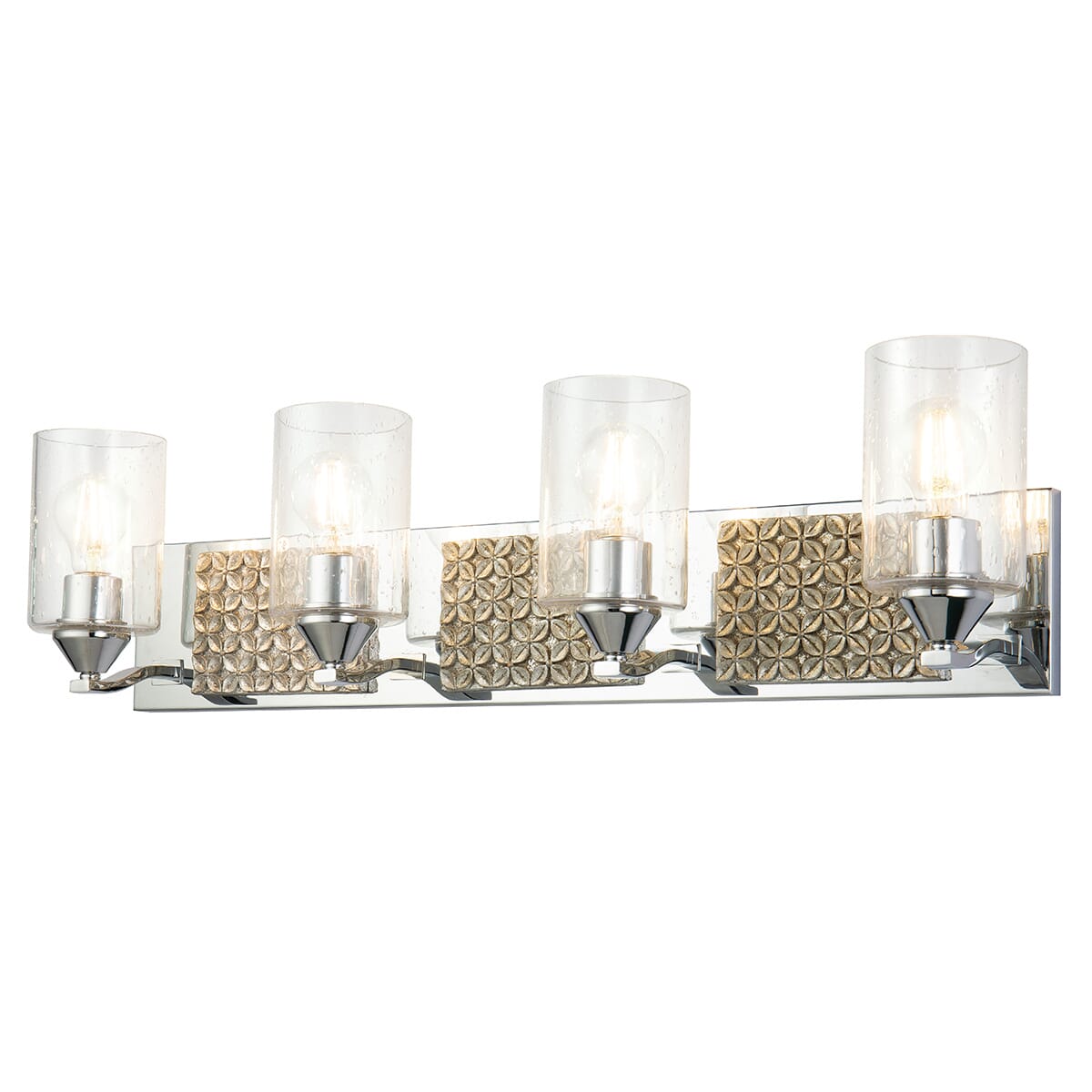 Arcadia 4-Light Bathroom Vanity Light in Polished Chrome