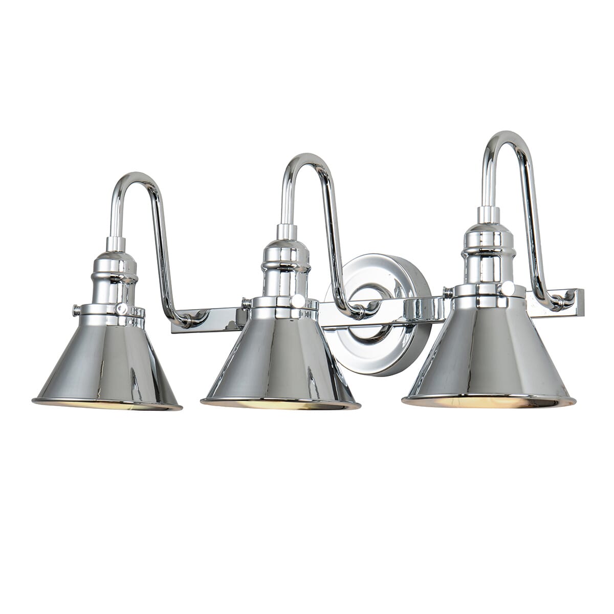 Provence 3-Light Bathroom Vanity Light in Polished Chrome
