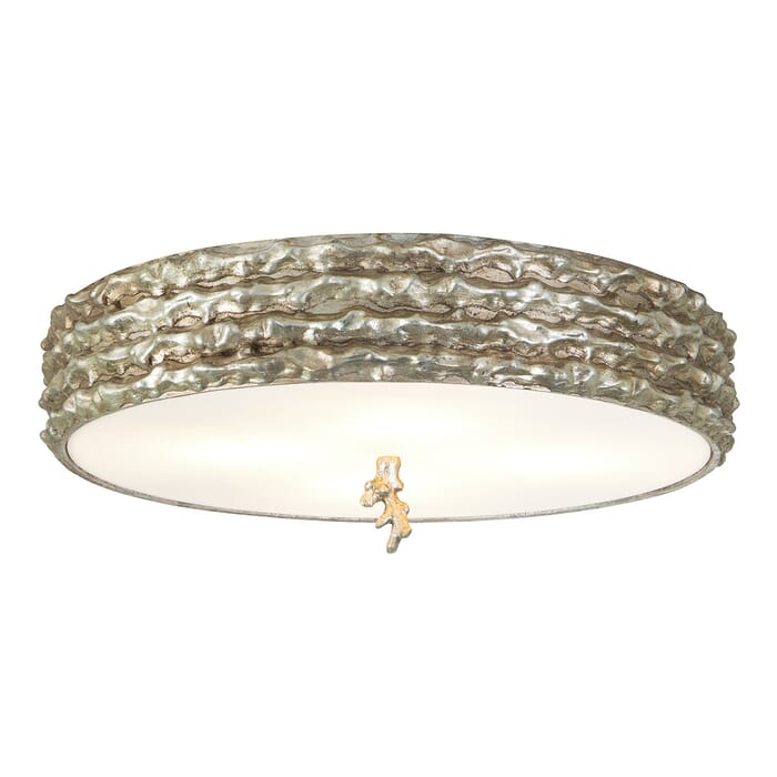 Trellis 4-Light Flush Mount in Silver Leaf Trellis 4-Light Flush Mount in Silver Leaf