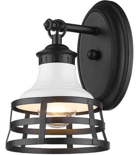 Golden Locklyn Wall Sconce in Matte Black