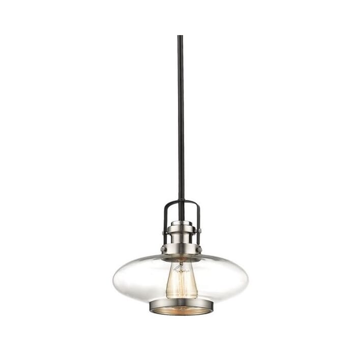 Millennium 1-Light Glass Mini-Pendant in Satin Nickel Millennium 1-Light Glass Mini-Pendant in Satin Nickel