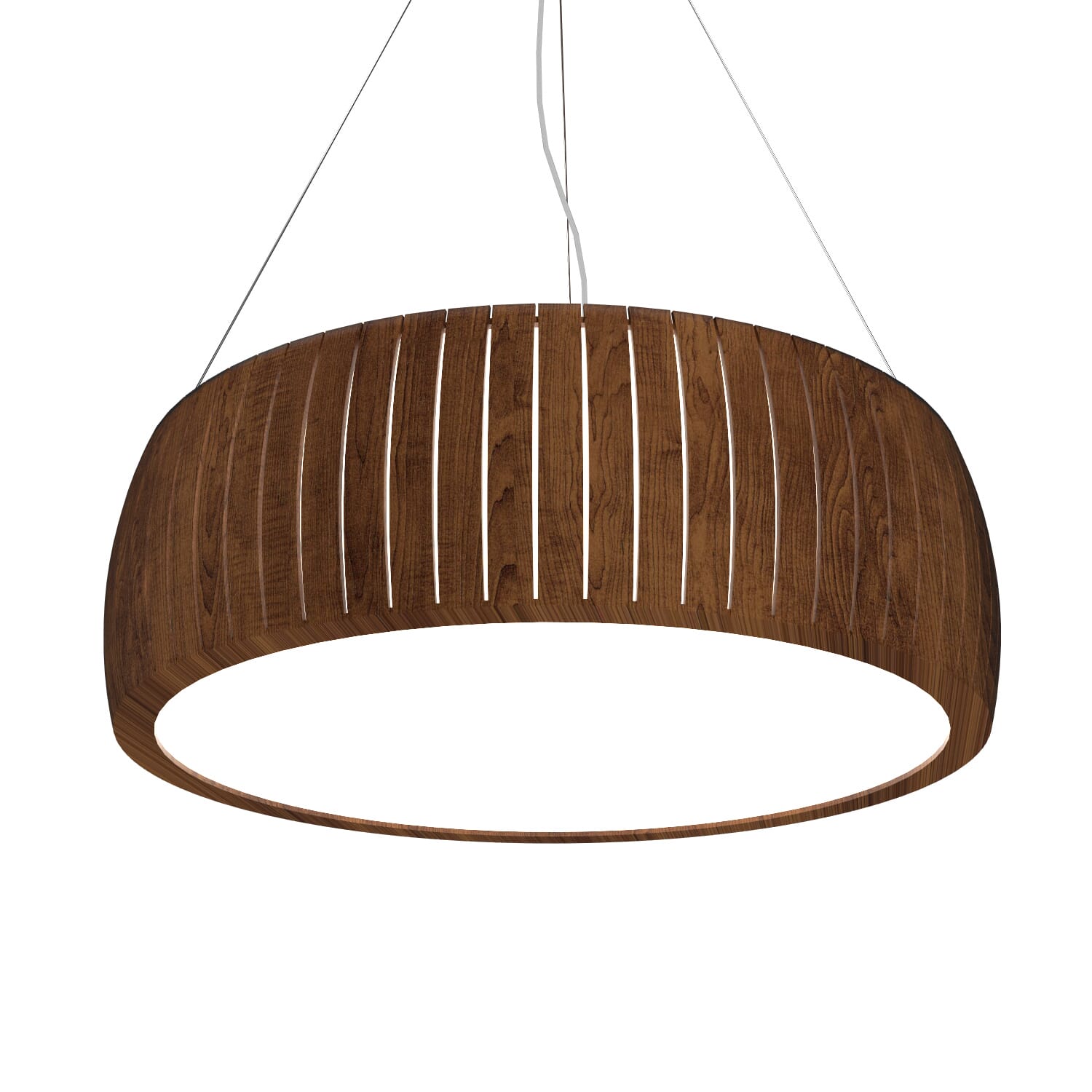 Barrel 3-Light Pendant in Imbuia