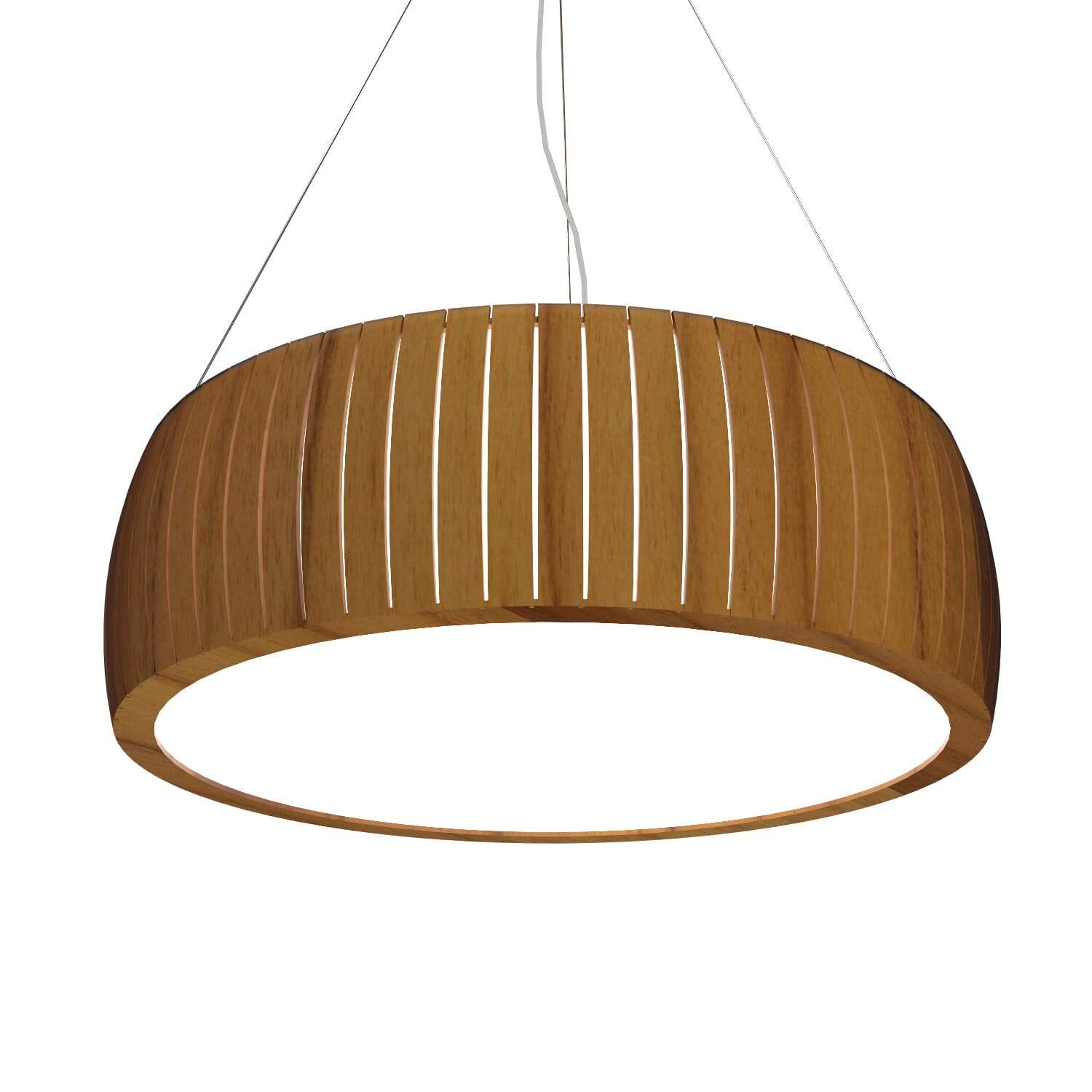 Barrel 3-Light Pendant in Teak