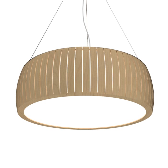 Barrel 3-Light Pendant in Maple Barrel 3-Light Pendant in Maple