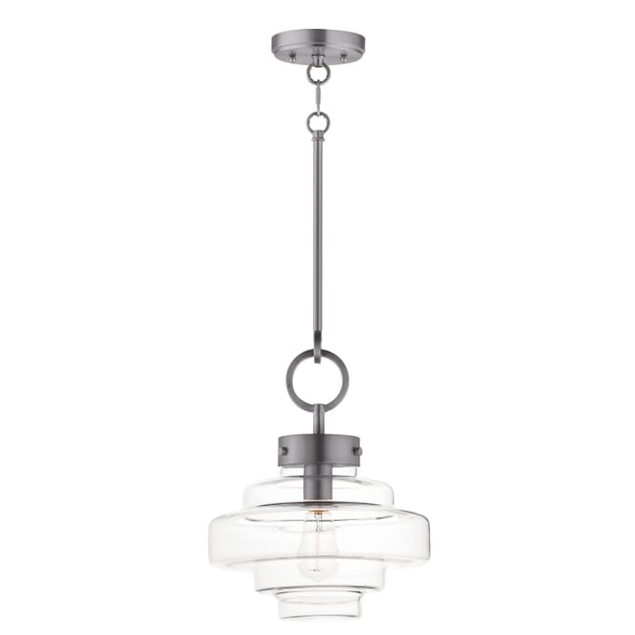 Harbor 1-Light Pendant in Satin Nickel Harbor 1-Light Pendant in Satin Nickel