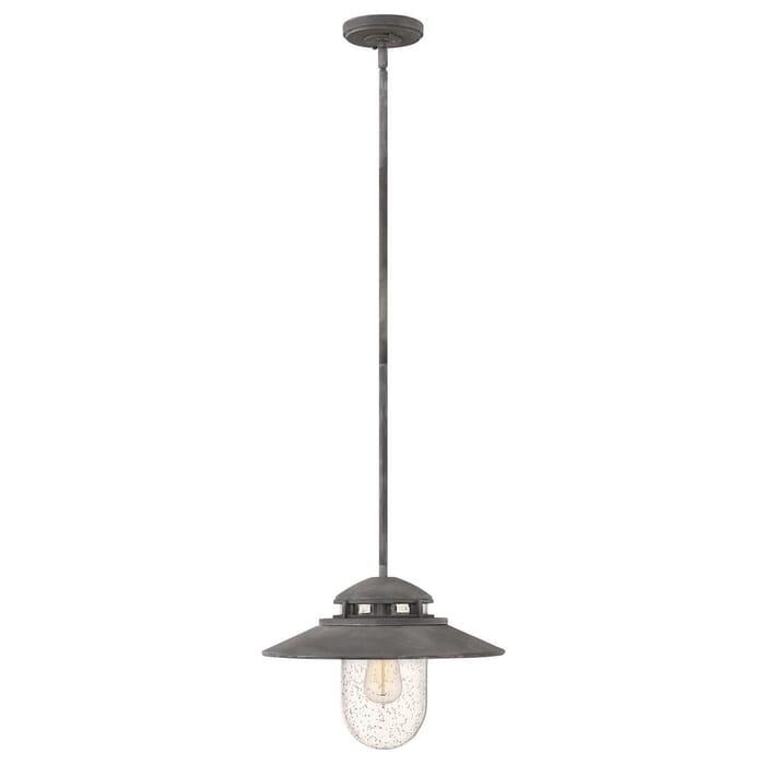 Hinkley Atwell 1-Light Outdoor Hanging Light in Aged Zinc Hinkley Atwell 1-Light Outdoor Hanging Light in Aged Zinc