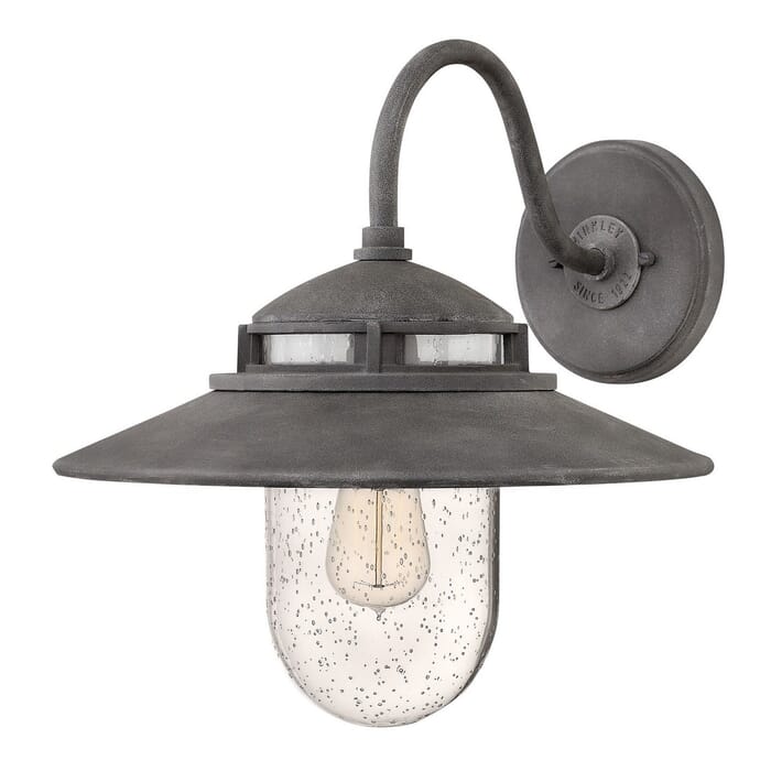 Hinkley Atwell Outdoor Shaded Medium Wall Sconce in Aged Zinc Hinkley Atwell Outdoor Shaded Medium Wall Sconce in Aged Zinc