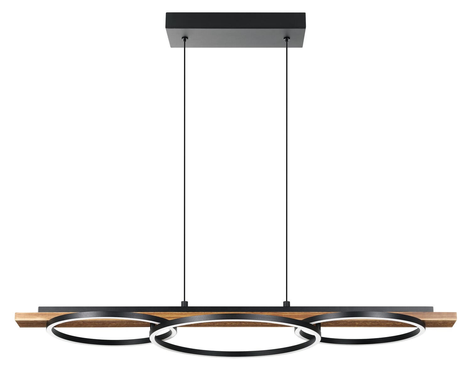 Boyal 2-Light LED Pendant in Brushed Pine Wood