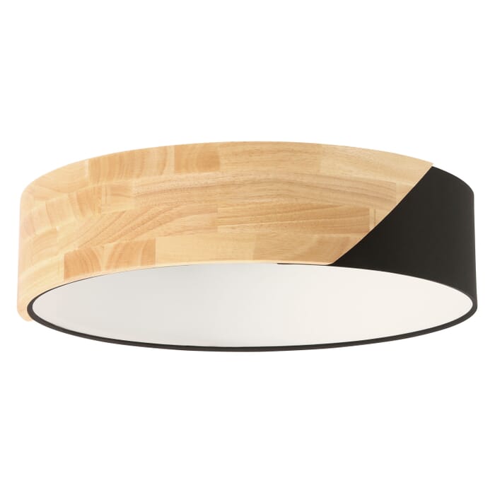 Grimaldino 2-Light Ceiling Mount in Light Wood and Black Grimaldino 2-Light Ceiling Mount in Light Wood and Black