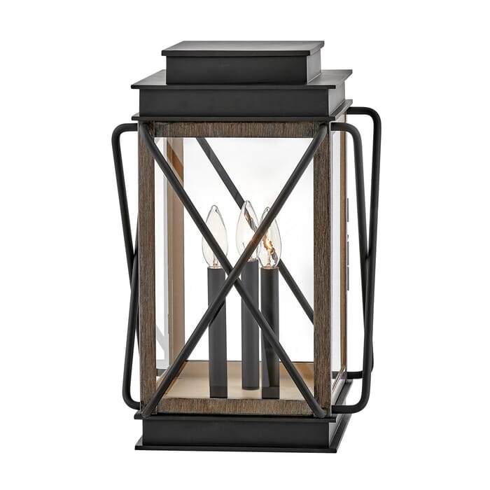 Hinkley Montecito 3-Light 19" Pier Mount in Black Hinkley Montecito 3-Light 19" Pier Mount in Black