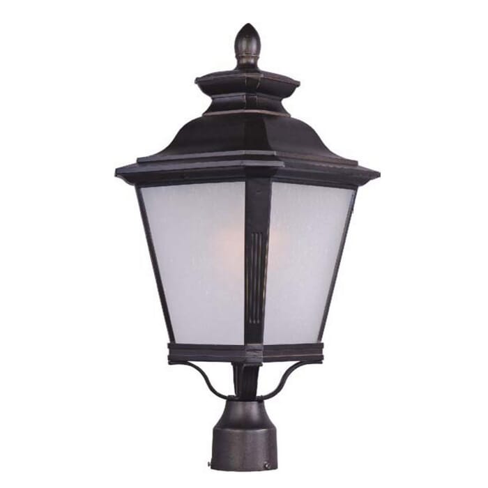 Maxim Lighting Knoxville 23" Outdoor Frosted Seedy Post Lantern in Bronze Maxim Lighting Knoxville 23" Outdoor Frosted Seedy Post Lantern in Bronze
