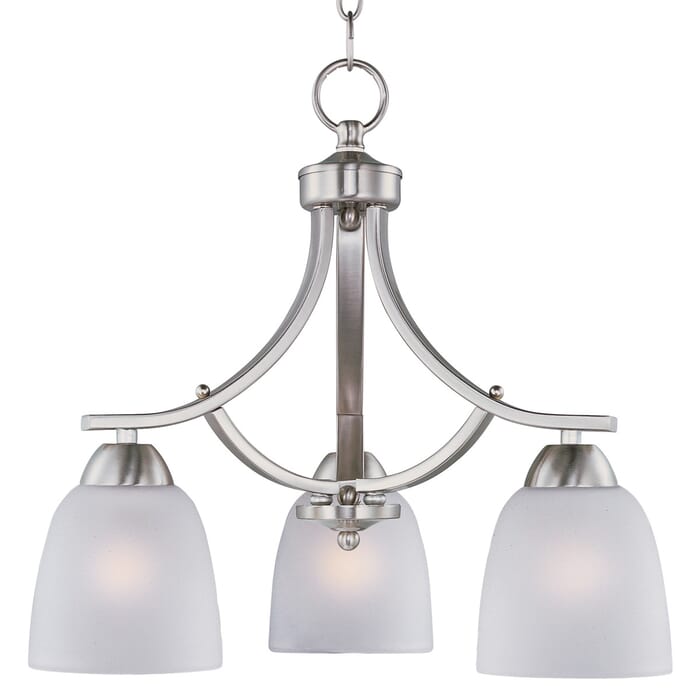 Maxim Lighting Axis 3-Lt Down Lt. Chandelier, Satin Nickel Maxim Lighting Axis 3-Lt Down Lt. Chandelier, Satin Nickel