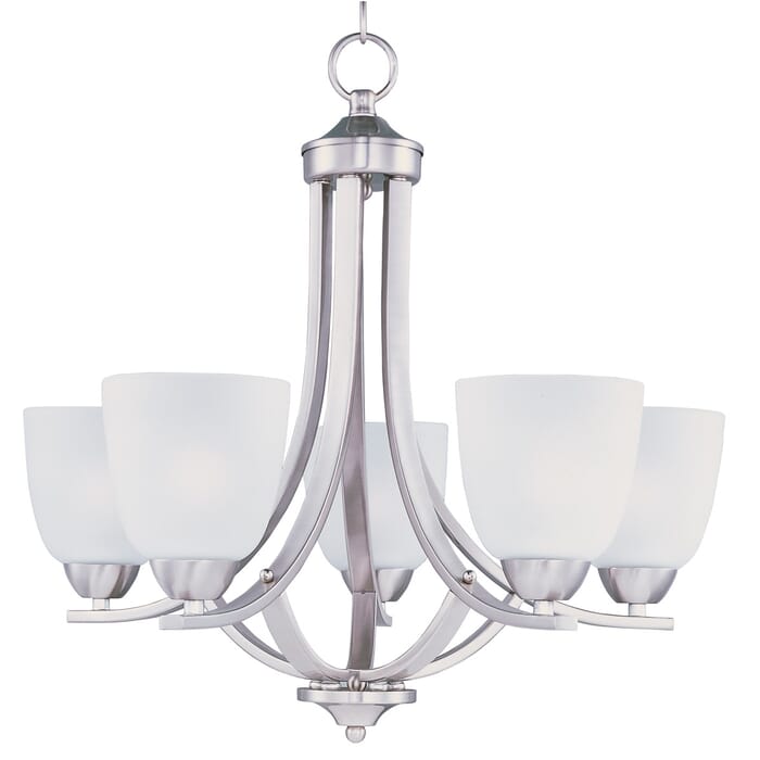 Maxim Lighting Axis 5-Light Chandelier in Satin Nickel Maxim Lighting Axis 5-Light Chandelier in Satin Nickel