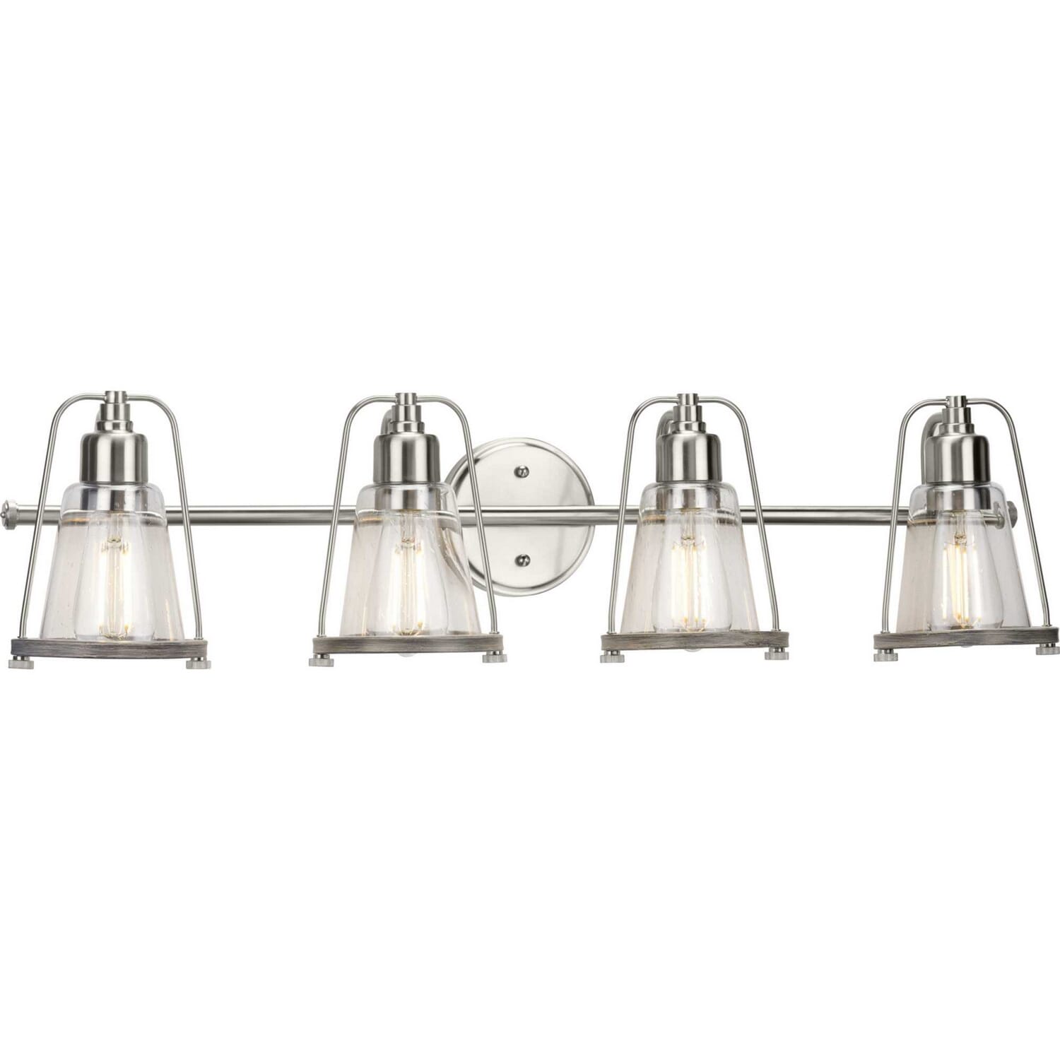 Brushed Nickel Four Light Bath Bracket from the Conway Collection