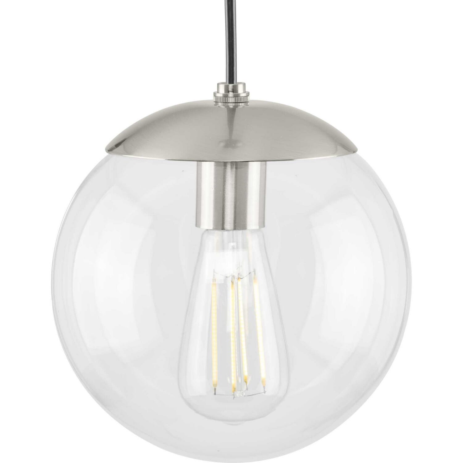 Brushed Nickel One Light Pendant from the Atwell Collection