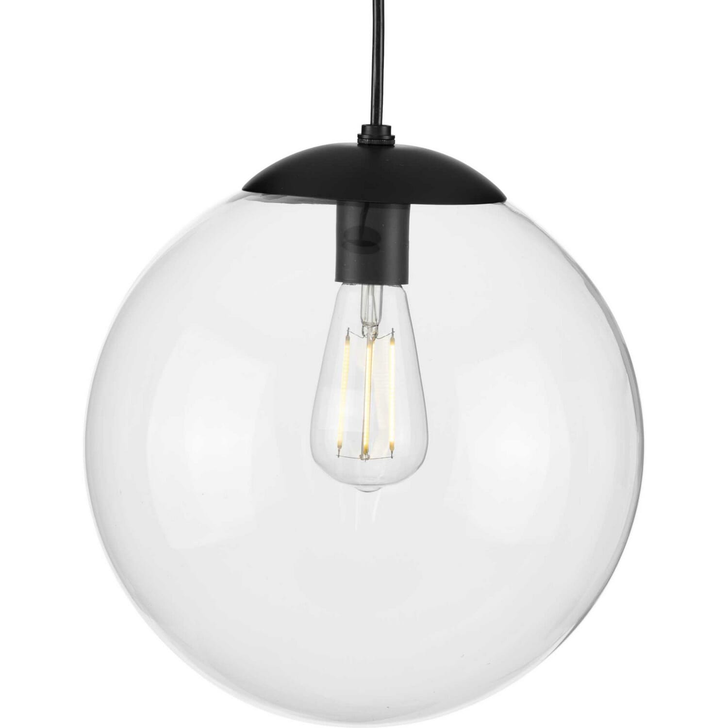 Matte Black One Light Pendant from the Atwell Collection