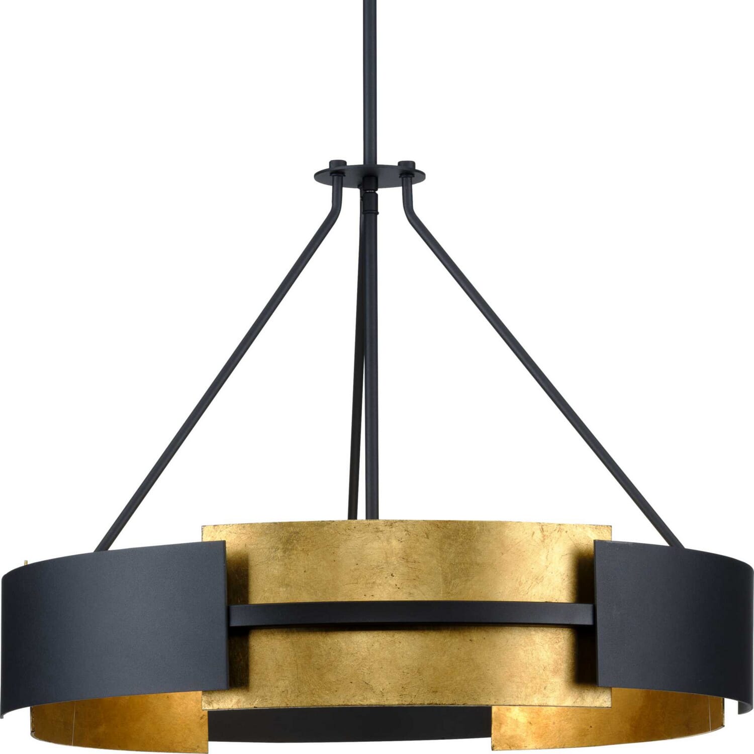 Textured Black Five Light Pendant from the Lowery Collection