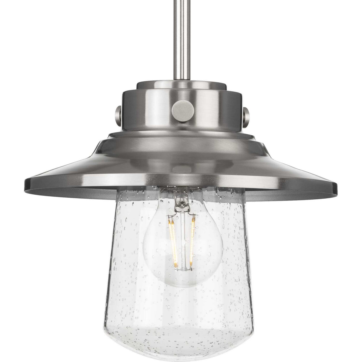 Stainless Steel One Light Hanging Lantern from the Tremont Collection