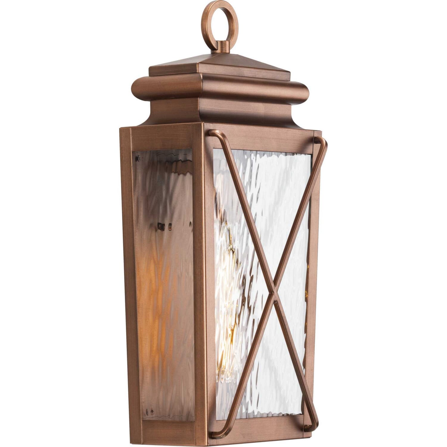 Antique Copper (Painted) One Light Wall Lantern from the Wakeford Collection