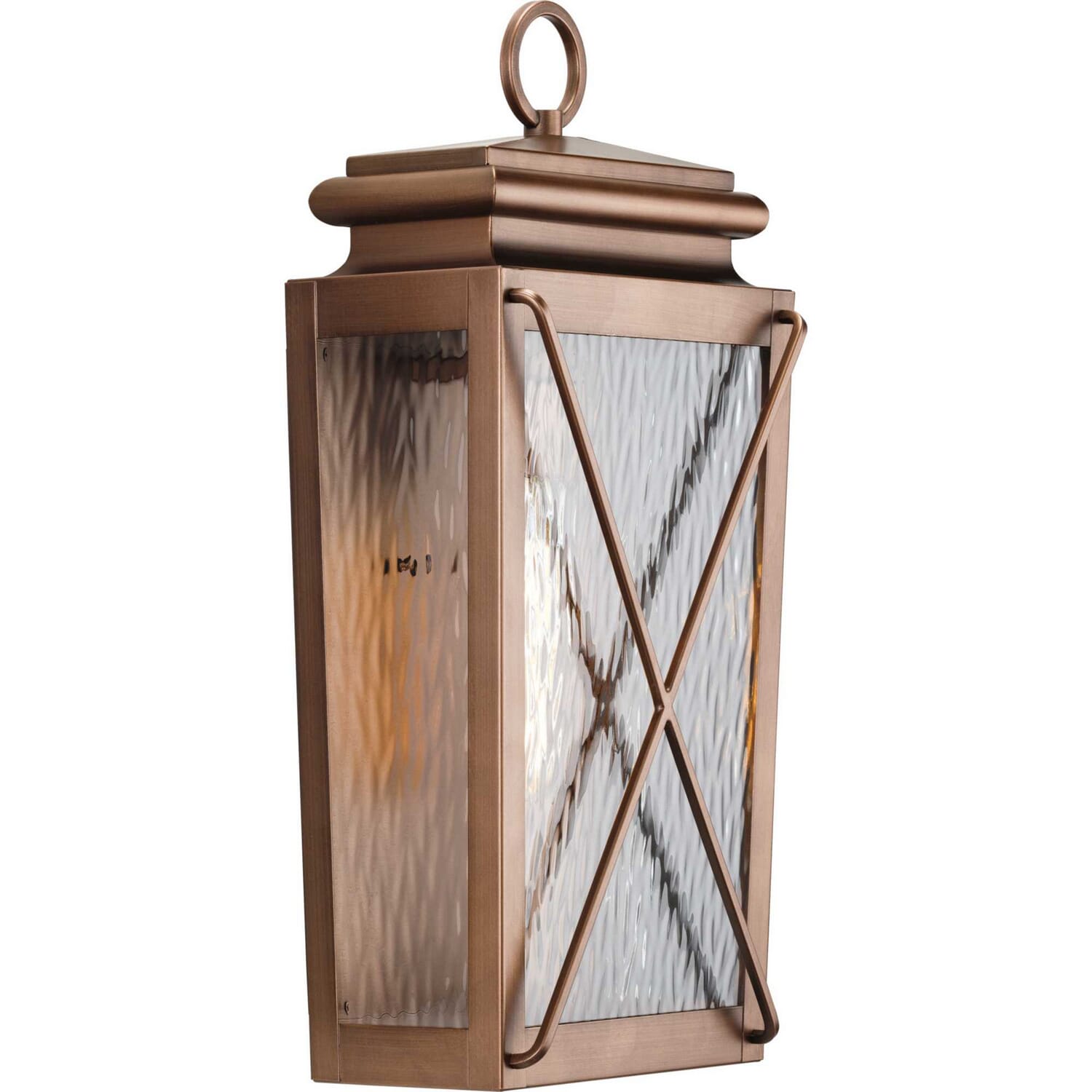 Antique Copper (Painted) One Light Wall Lantern from the Wakeford Collection