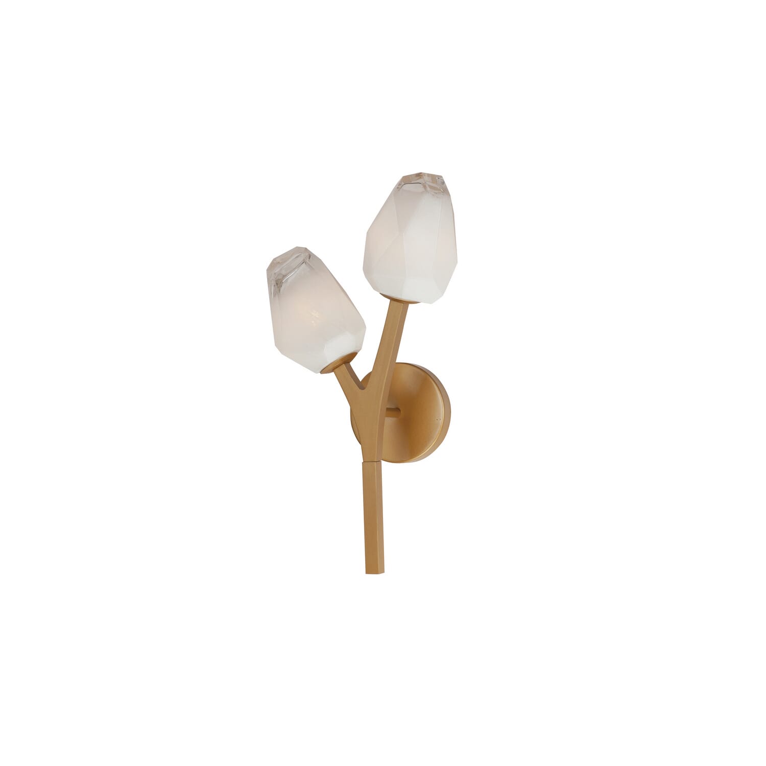 Blossom 2-Light LED Wall Sconce in Natural Aged Brass