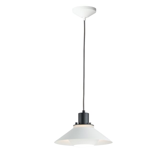 Oslo 1-Light Pendant in Black with White Oslo 1-Light Pendant in Black with White