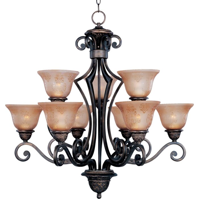 Maxim Symphony 9-Light Chandelier in Oil Rubbed Bronze Maxim Symphony 9-Light Chandelier in Oil Rubbed Bronze
