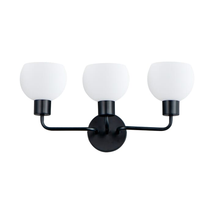 Coraline 3-Light Bathroom Vanity Light in Black Coraline 3-Light Bathroom Vanity Light in Black