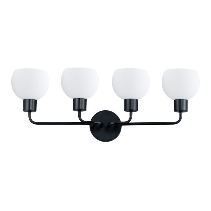 Coraline 4-Light Bathroom Vanity Light in Black Coraline 4-Light Bathroom Vanity Light in Black