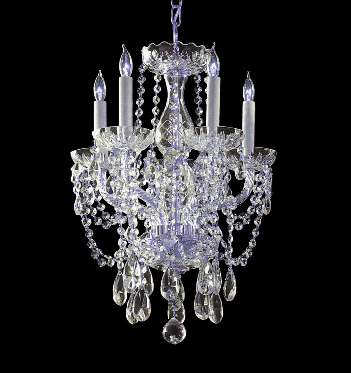 Traditional Crystal 5-Light 20"" Mini Chandelier in Polished Chrome with Clear Hand Cut Crystals -  Crystorama, 1129-CH-CL-MWP