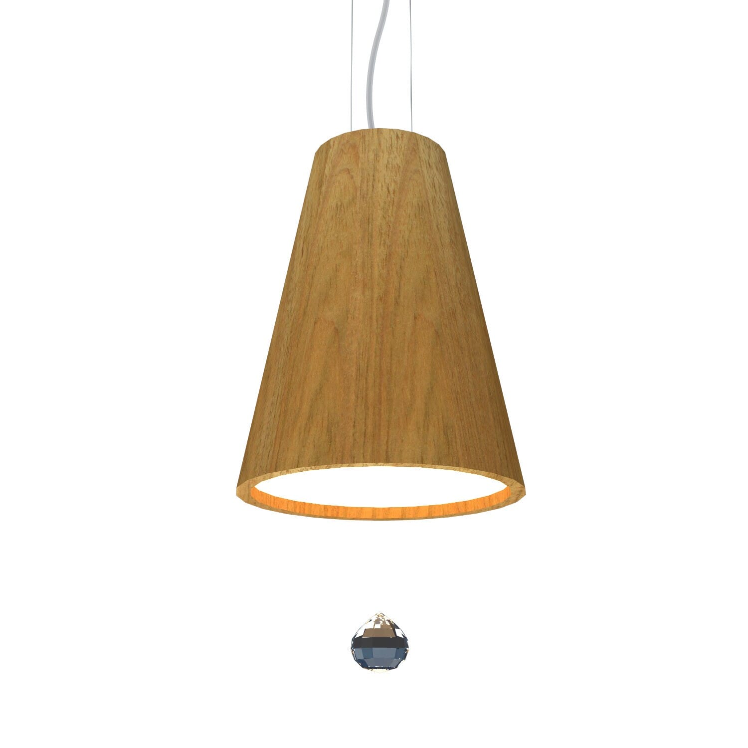 Conical LED Pendant in Louro Freijo