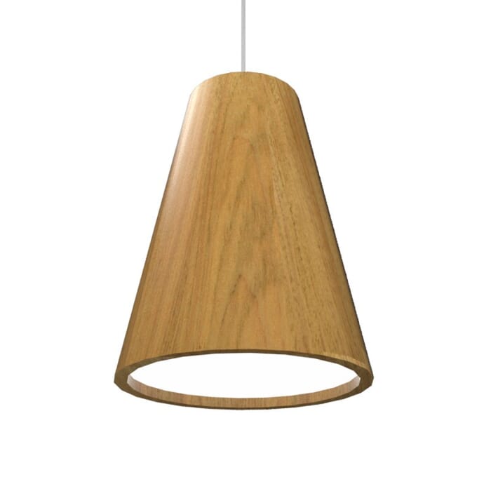 Conical LED Pendant in Louro Freijo Conical LED Pendant in Louro Freijo