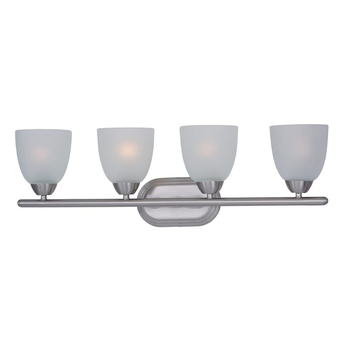 Maxim Lighting Axis 4-Light Bathroom Vanity Light in Satin Nickel Finish Maxim Lighting Axis 4-Light Bathroom Vanity Light in Satin Nickel Finish