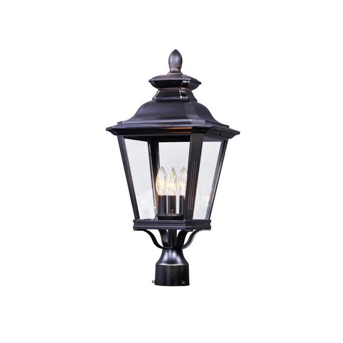 Maxim Lighting Knoxville 3-Light 3-Light Outdoor Pole/Post Mount in Bronze Maxim Lighting Knoxville 3-Light 3-Light Outdoor Pole/Post Mount in Bronze