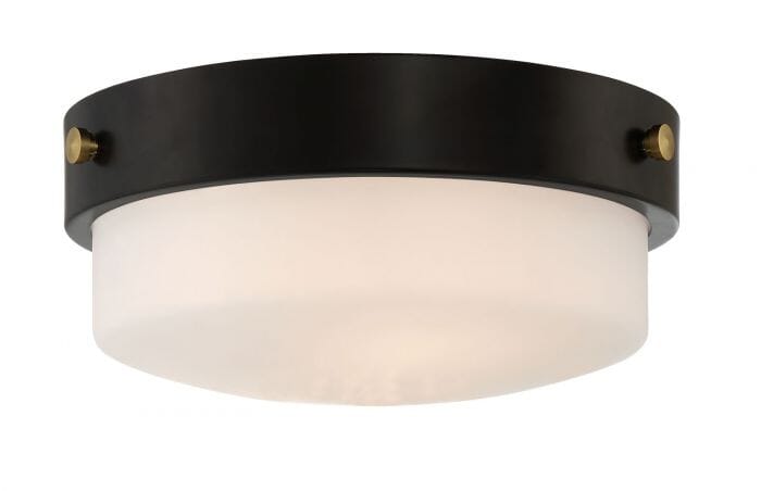 Oak Street 2-Light Flush Mount in Flat Black