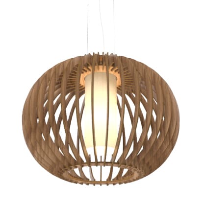 Stecche di Legno 1-Light Pendant in American Walnut