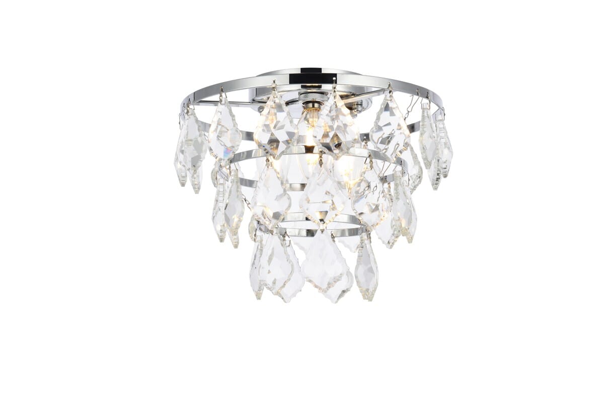 Ella 3-Light Flush Mount in Chrome
