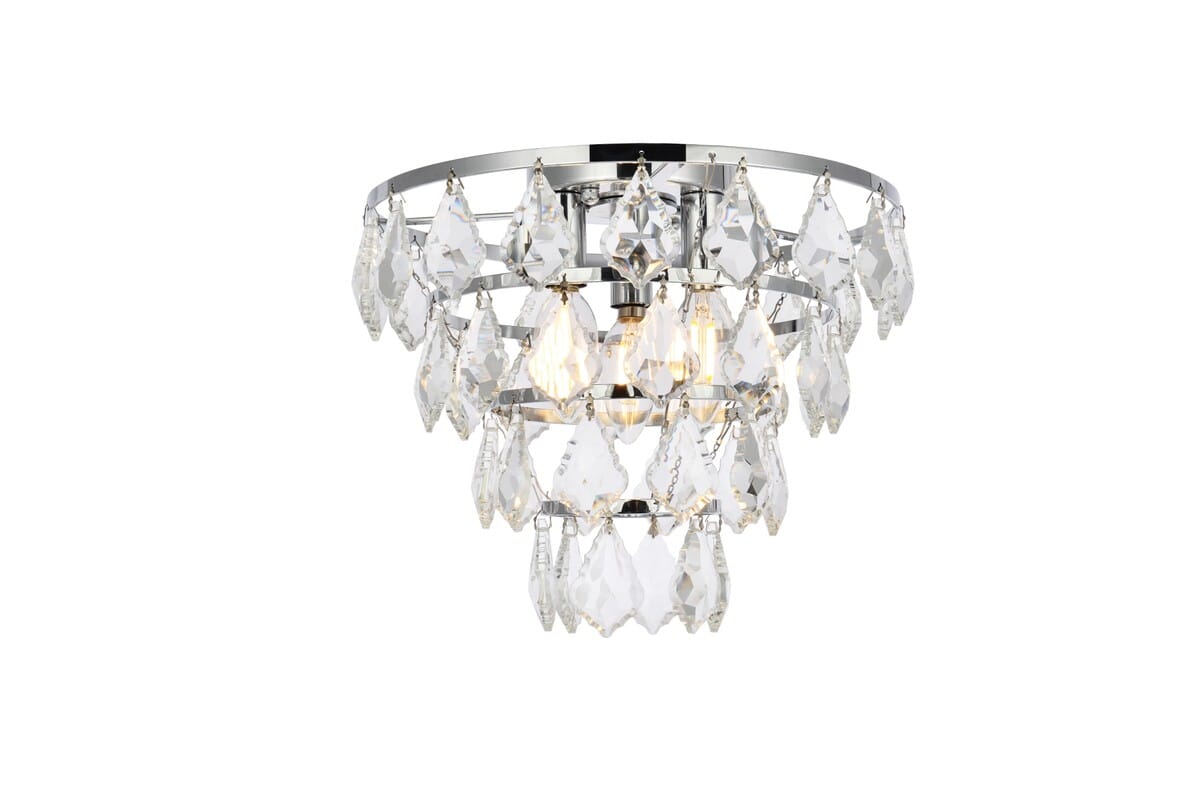 Ella 3-Light Flush Mount in Chrome