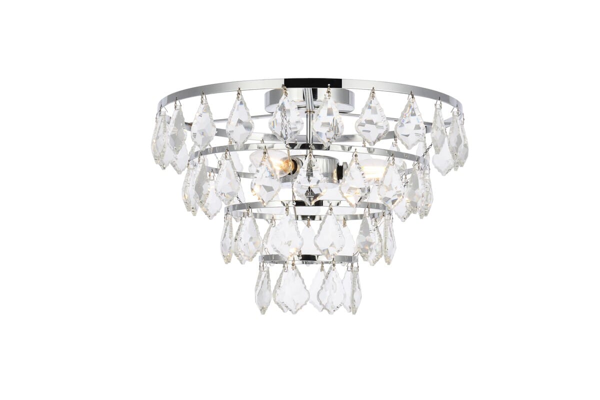 Ella 3-Light Flush Mount in Chrome