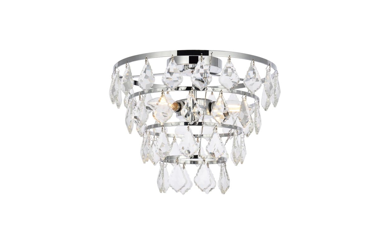 Ella 3-Light Flush Mount in Chrome