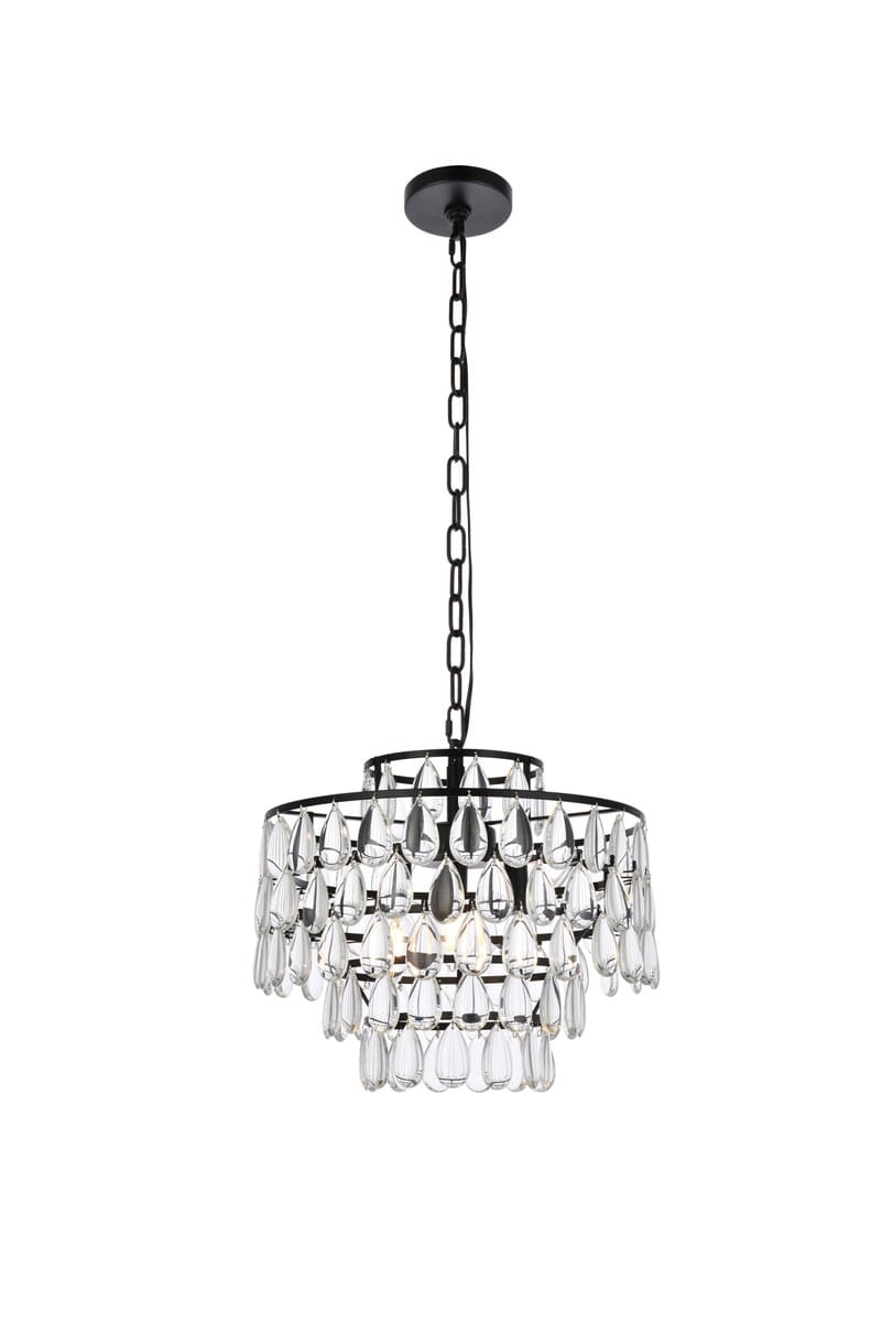 Mila 3-Light Pendant in Black