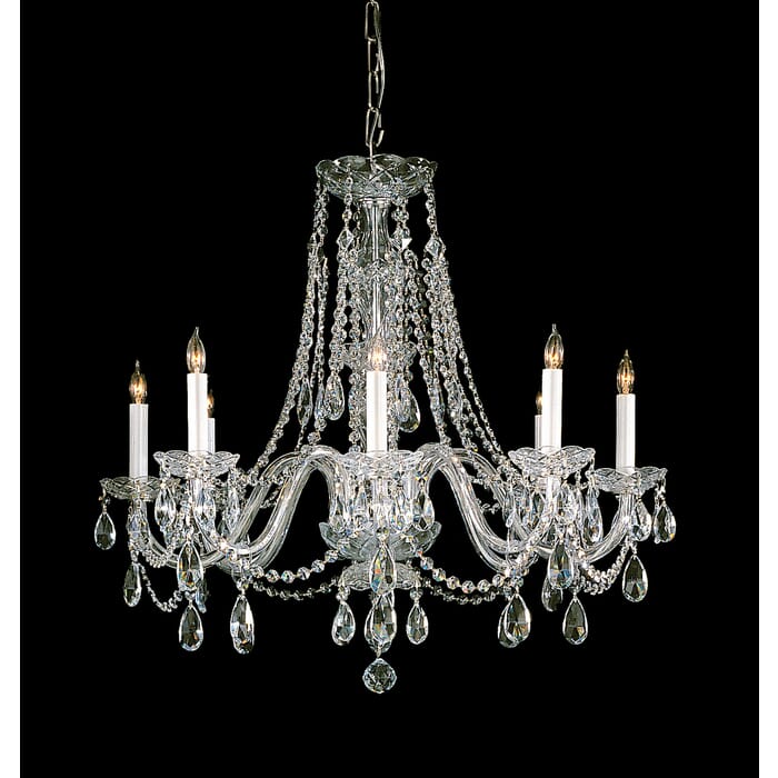 Crystorama Traditional Crystal 8-Light 26" Traditional Chandelier in Polished Brass with Clear Swarovski Strass Crystals Crystorama Traditional Crystal 8-Light 26" Traditional Chandelier in Polished Brass with Clear Swarovski Strass Crystals