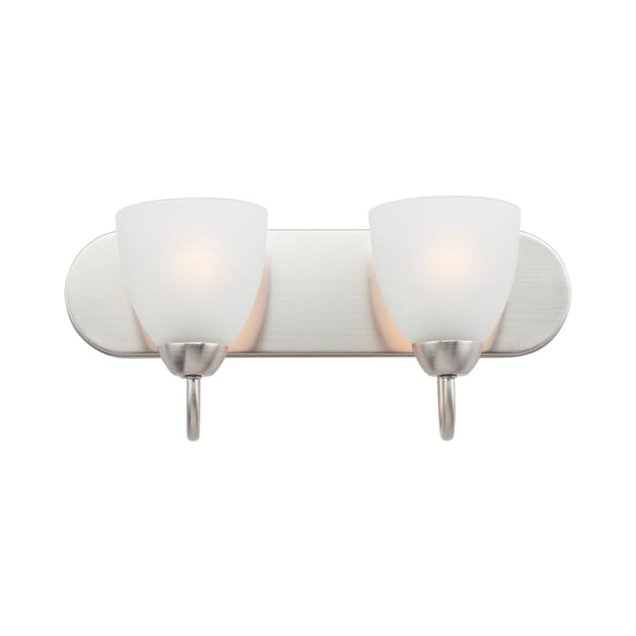 Axis 2-Light Bathroom Vanity Light in Satin Nickel Axis 2-Light Bathroom Vanity Light in Satin Nickel