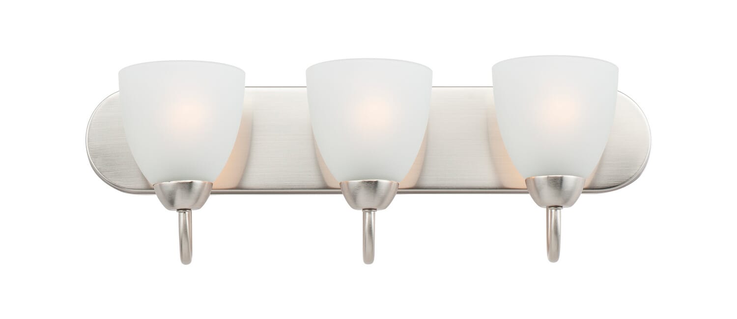 Axis 3-Light Bathroom Vanity Light in Satin Nickel